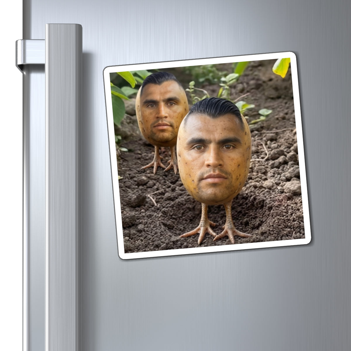 Funny Potato Head Magnets – Surreal Plant Chick Face Refrigerator Magnet