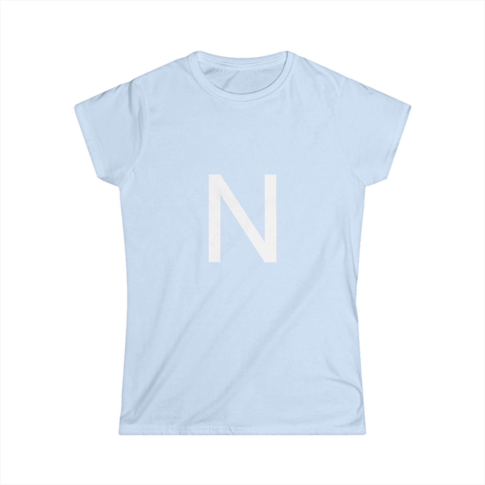 Monogram N Women's Tee — Minimal Initial Graphic Shirt